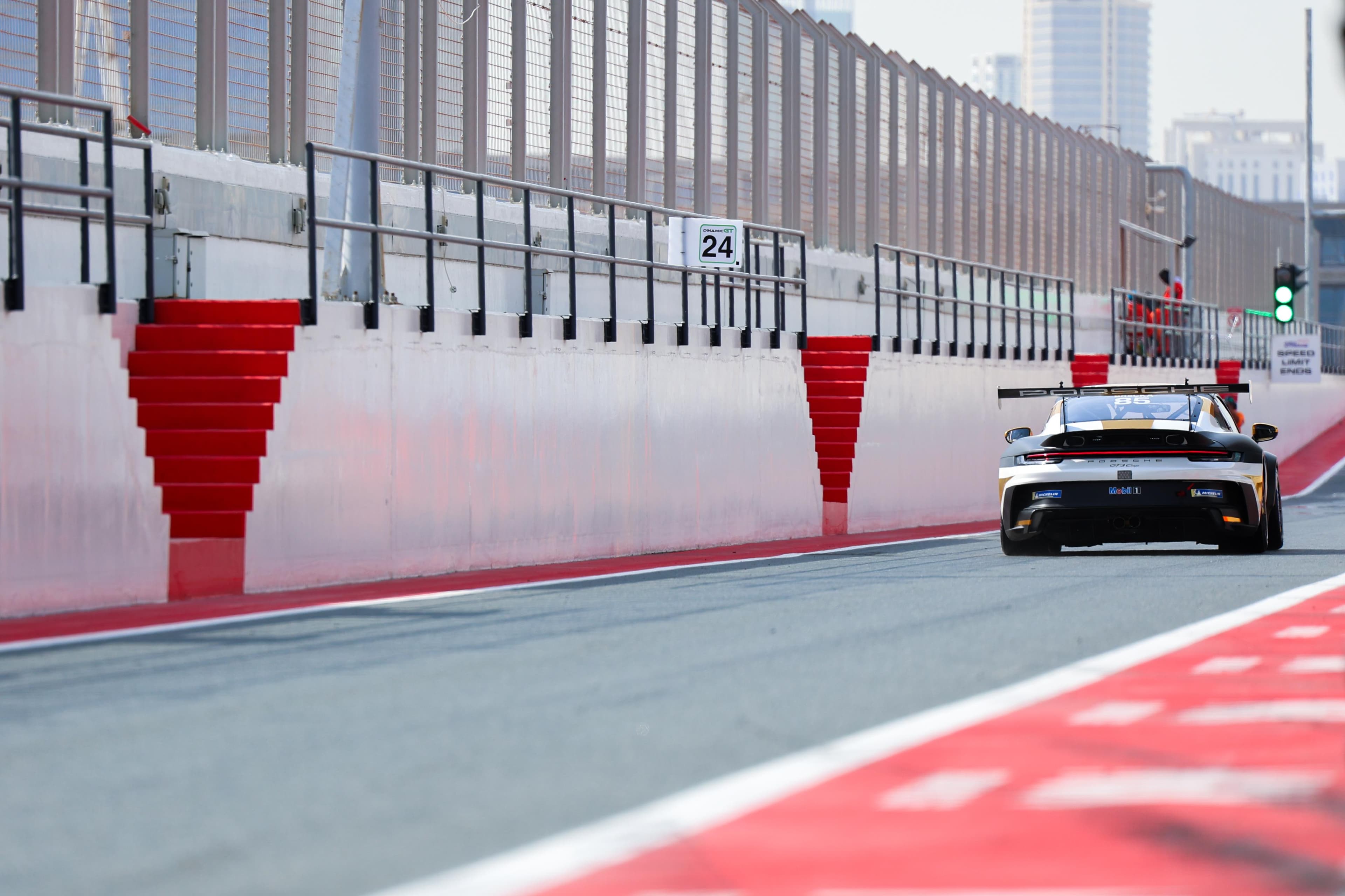 Track and pit wall